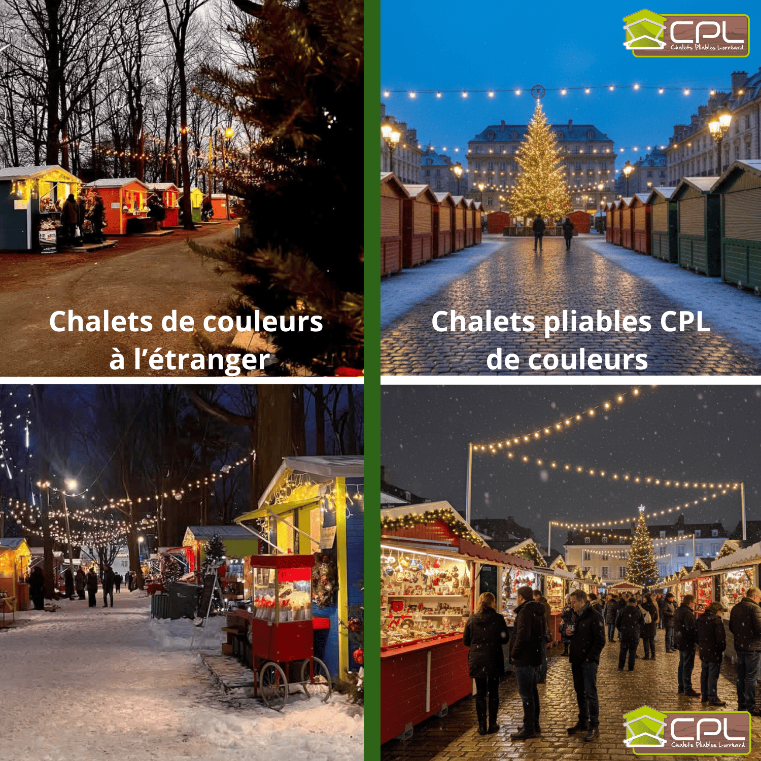 Alors adoptez nos chalets et offrez à votre marché l’ambiance authentique et chaleureuse qu’il mérite.