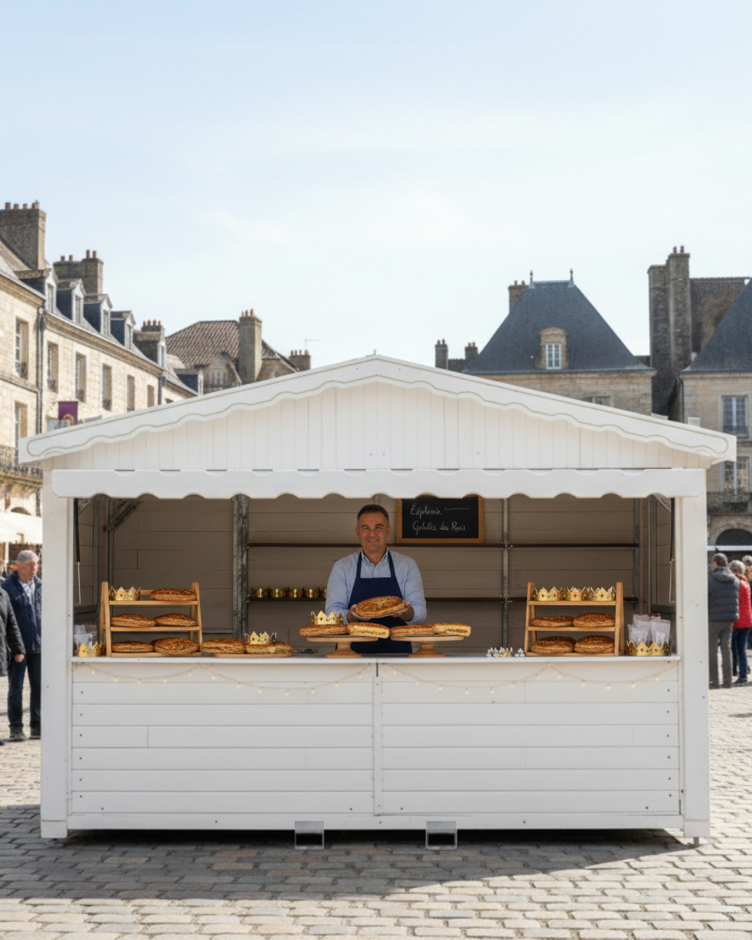 Nos chalets, chaleureux et fonctionnels, offrent aux artisans et commerçants un lieu idéal pour mettre en valeur leur savoir-faire. C’est l’endroit parfait pour présenter vos réalisations.
