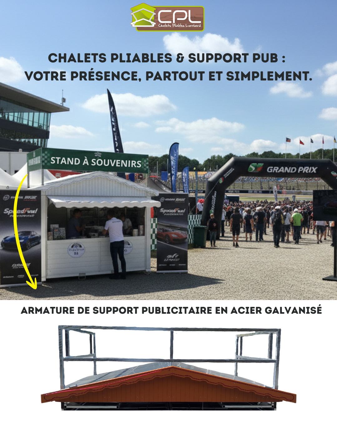 24 Heures du Mans, Le Mans Classic, festivals, marchés, foires, événements sportifs ou culturels… Nos chalets s’adaptent à tous les rendez-vous