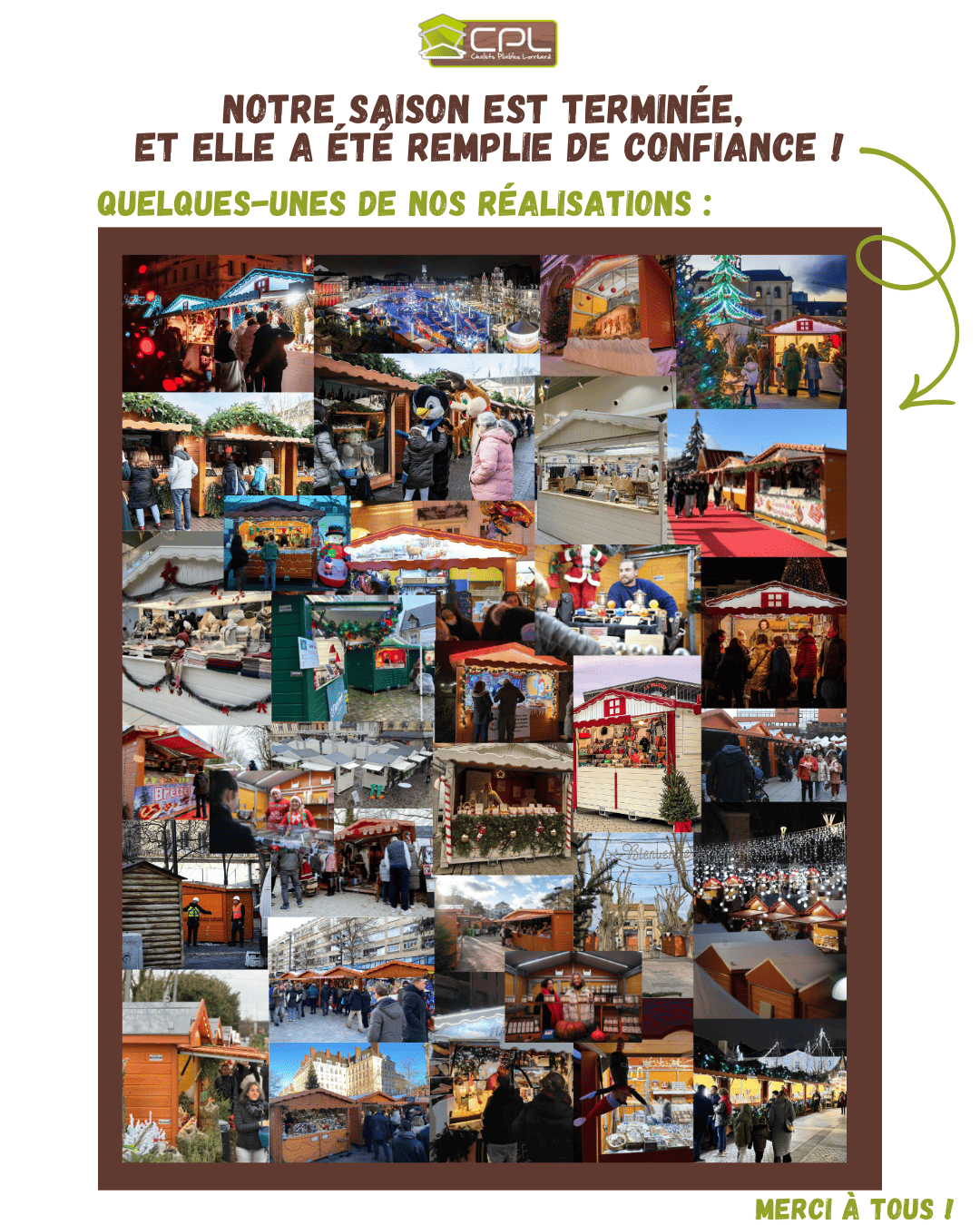 Nous tenons à remercier chaleureusement tous nos clients et partenaires qui nous ont fait confiance tout au long de l'année. Grâce à vous, cette période a été remplie de projets réussis et de moments de partage.